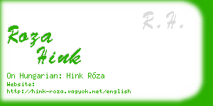 roza hink business card